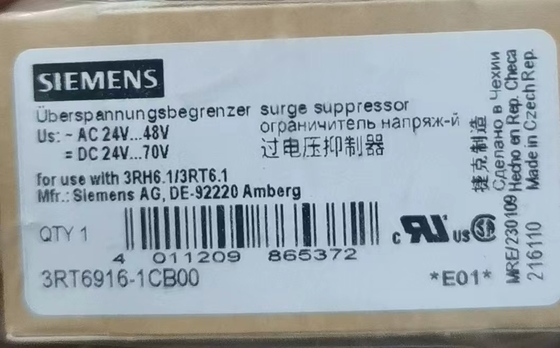 Другие подавляющие перенапряжение номинального тока основных цепей PLC 3RT6916-1BB00