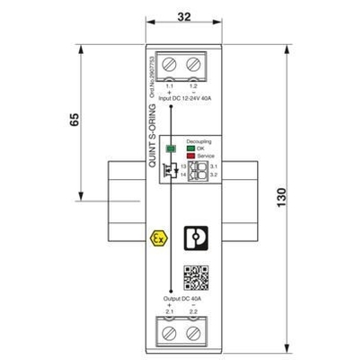 Долговечный модуль QUINT4-S-ORING/12-24DC/1X40/ с защитным покрытием