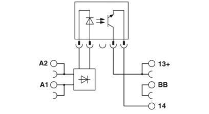 PLC-OPT-24DC/24DC/2/ACT Релевый модуль твердого состояния с входом и выходом постоянного тока 24V 2900376
