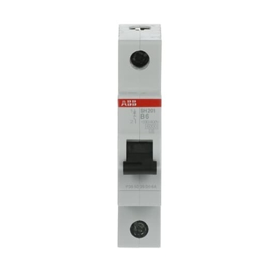 220V 50Hz SH201-B6 Миниатюрный выключатель 1P 6A для систем распределения электричества