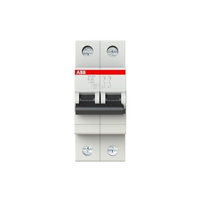 MCB SH202-B20 Миниатюрный выключатель 20A номинальный ток 2P B 220V номинальное напряжение