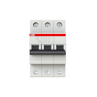 MCB SH203-B10 Миниатюрный выключатель 3P номинальный ток 10A B номинальная частота 50 Гц