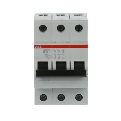 Разрывная способность 3P B 16 A MCB SH203-B16 Миниатюрный выключатель номинального тока 16A