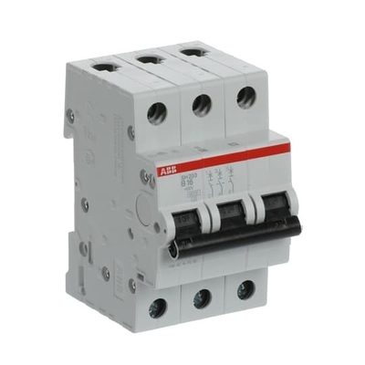 Разрывная способность 3P B 16 A MCB SH203-B16 Миниатюрный выключатель номинального тока 16A