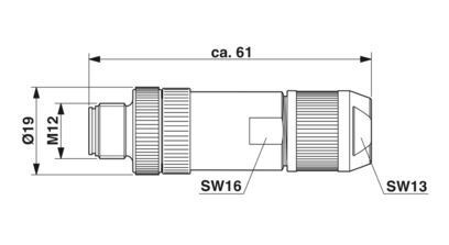 SACC-M12MRD-4Q SH PN 1554539 Коннектор данных Идеальное решение для передачи данных