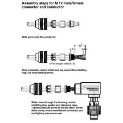 SACC-M12FSB-5CON-PG9 SH AU Data Connector 1507777 и прочный для промышленных нужд