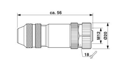 SACC-M12FSB-5CON-PG9 SH AU Data Connector 1507777 и прочный для промышленных нужд
