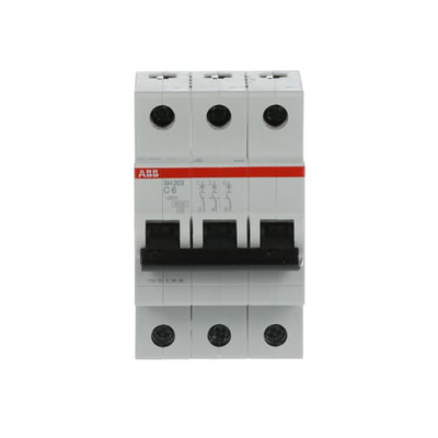MCB SH203-C6 Миниатюрный выключатель 3P 6A C номинальный ток 6A MCB