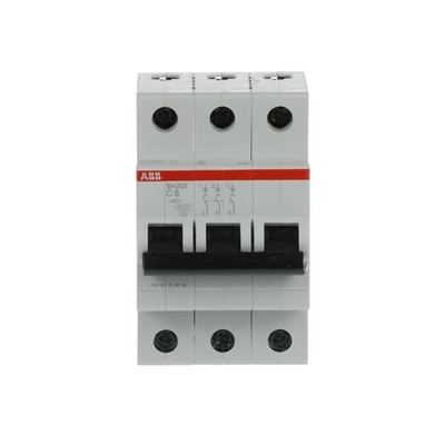 MCB SH203-C6 Миниатюрный выключатель 3P 6A C номинальный ток 6A MCB