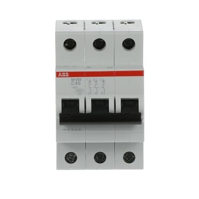 SH203-C40 Миниатюрный выключатель 3P C 40 A номинальное напряжение 220 Прочное строительство