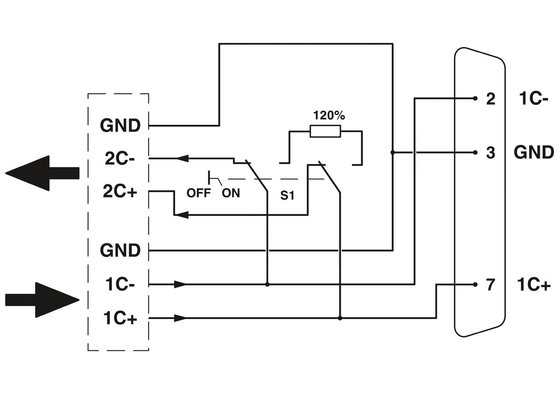 2744694 SUBCON-PLUS-CAN Phoenix Contact D-SUB Bus Connector для бесперебойной связи