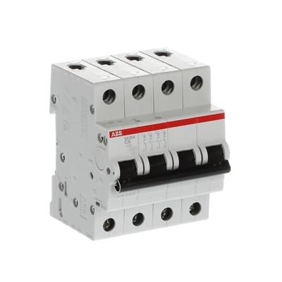 MCB SH204-C6 Миниатюрный выключатель 4P C 6A номинальный ток 20A номинальное напряжение 220V