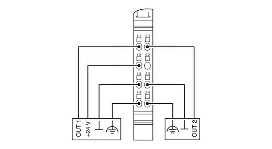 Уровень защиты IP20 2861263 IB IL 24 DO 2-2A-PAC Phoenix Contact Digital Module