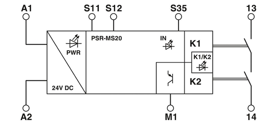 Реле сцепления PSR-MS60-2NO-24DC-SC для защиты безопасности на заводах и предприятиях
