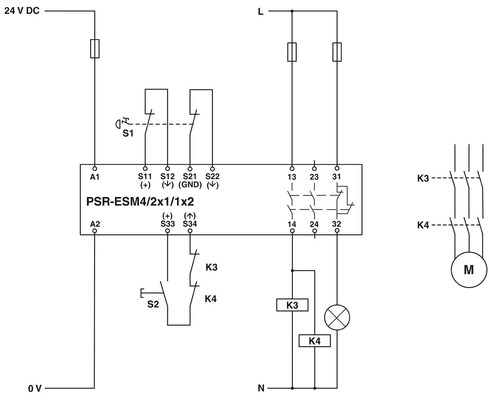 Реле безопасности PSR-SCP-24UC/ESM4/3X1/1X2/B для безопасного отключения и защиты сцепления