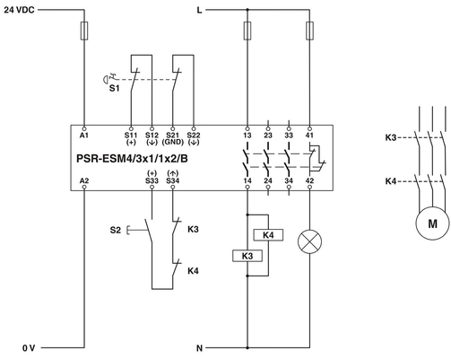 PSR-SPP-24UC/ESM4/3X1/1X2/B Реле безопасности Контактная загрузка Реле безопасности отключения сцепления