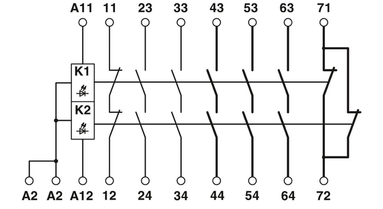 Теория реле напряжения PSR-SPP-24UC/URM4/5X1/2X2 Модуль расширения для безопасного отключения