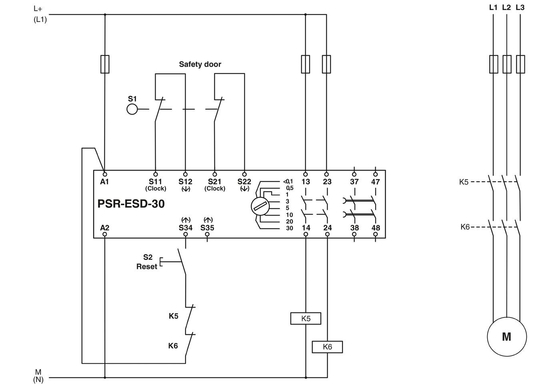 Реле безопасности контакта Phoenix 2981800 PSR-SCP-24DC/ESD/4X1/30 для безопасного отключения