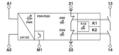 2700356 Phoenix Contact Safety Relay -PSR-PS20-1NO-1NC-24DC-SC для отключения напряжения