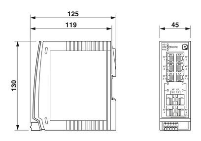 FL SWITCH 2204-2TC-2SFX Промышленный коммутатор Ethernet с небольшим размером от Phoenix Contact