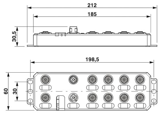 IP65/IP67 Уровень защиты 2701536 AXL E ETH IOL8 DI4 M12 6P Цифровой модуль