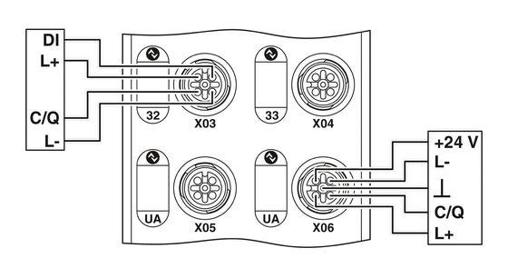 IP65/IP67 Уровень защиты 2701536 AXL E ETH IOL8 DI4 M12 6P Цифровой модуль