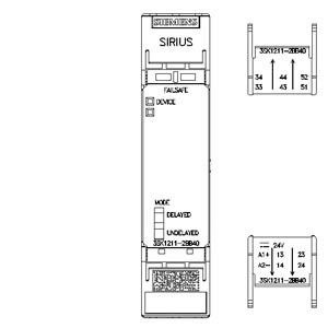 PLC 3SK1211-2BB40 Реле безопасности 3SK1 4RO Выходное расширение Терминал с весенней загрузкой DC 24V
