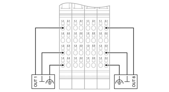 IP20 Уровень защиты IB IL AO 4/8/U/BP-PAC Phoenix Contact Digital Module for Control