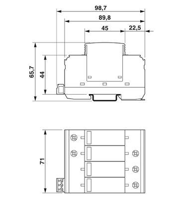 240/415 V AC 4 Pole Surge Protector для VAL-MS-EE-T2-4 0-385-UD-FM Phoenix Контакт