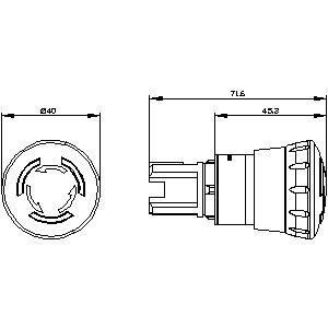 Сириус ACT 3SU1001-1HB20-0AA0 Грибная пуговица