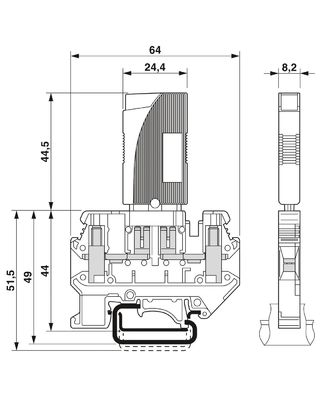 250VAC / 65VDC номинальное напряжение 2 полюса тепломагнитное устройство выключатели 0712314