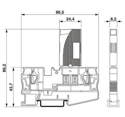 250VAC / 65VDC номинальное напряжение 2 полюса тепломагнитное устройство выключатели 0712314