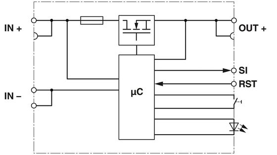 1 Полюс 1135753 PTCB E1 24DC/1-4A SI-R Электротехнический выключатель с постоянным напряжением 24 В