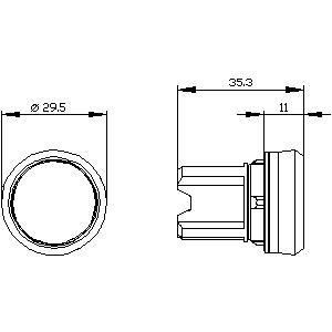 PLC 3SU1051-0AB50-0AA0 Металлическая блестящая освещенная плоская кнопка Синяя кнопка SIRIUS ACT
