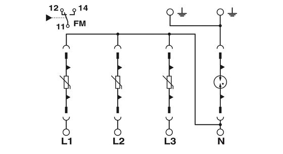 Защита 2800183 VAL-MS-T1/T2 335/12.5/3 1-FM класс 1/2 Молниеносный защитник