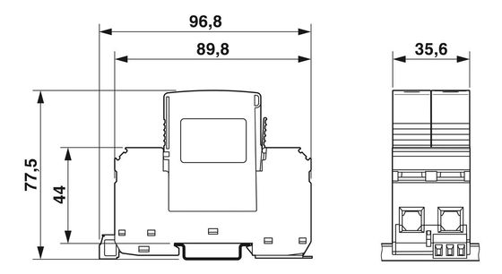 2800186 VAL-MS-T1/T2 335/12.5/1 1-FM Класс 1/2 Молниеносный/перебоиный защитник Номер полюса 4
