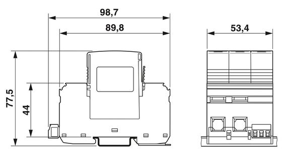 VAL-MS-T1/T2 335/12.5/3 0-FM Класс 1/2 Молниеносный защитник для 5V-250V AC 4 Pole