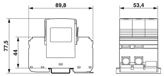 4 Полюс 2800189 VAL-MS-T1/T2 335/12.5/3 0 Класс 1/2 Молниеносный защитник для 380В