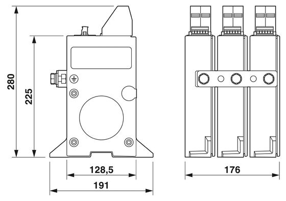 380V номинальное напряжение 4 полюса 2800531 PWT 100-800AC-FM класс 1/2 Молниеносный защитник