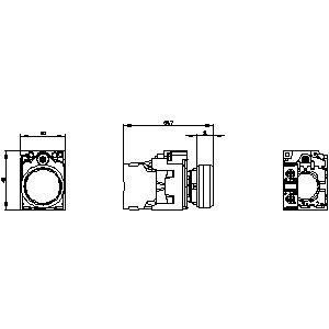 3SU1100-0AB40-1BA0 Зелёная пластиковая плоская кнопка Моментная кнопка с винтовым терминалом