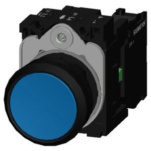 PLC 3SU1100-0AB50-1BA0 Несветлый голубой плоский моментный кнопка с винтовым терминалом
