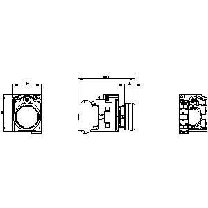 Синяя пластмассовая плоская кнопка 3SU1100-0AB50-3BA0 Моментная пружина загруженная кнопка SIRIUS ACT