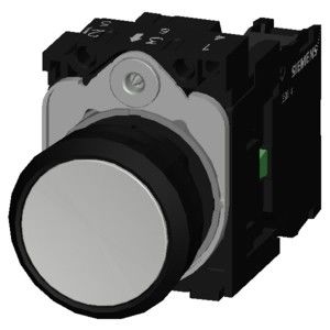 Полное устройство кнопка 3SU1100-0AB60-1BA0 не освещенная плоская кнопка белый винтовой терминал