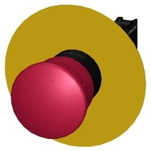 SIRIUS ACT Полный блок Аварийная остановка Нажмите на кнопку Свернуть, чтобы освободить PLC 3SU1100-1HB20-1CF0