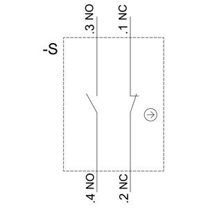 Пластиковый выборчик короткой ручки 3SU1100-2BF60-1MA0 для двух позиций в SIRIUS ACT