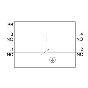 Пластиковый выборчик короткой ручки 3SU1100-2BF60-1MA0 для двух позиций в SIRIUS ACT