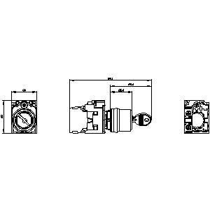 PLC 3SU1100-4BF11-1BA0 2 позиции поддерживается RONIS пластиковый переключатель для SIRIUS ACT