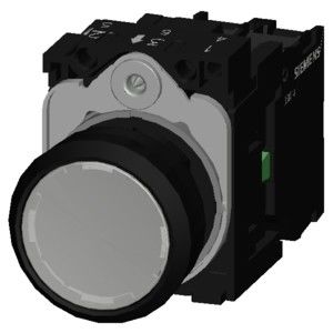 PLC 3SU1102-0AB60-1BA0 SIRIUS ACT полный блок кнопка 1NO белый винтовой терминал