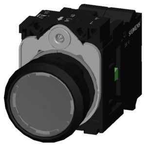3SU1102-0AB70-3BA0 Пластиковая освещенная плоская кнопка мгновенная прозрачная пружина SIRIUS ACT полный блок кнопка