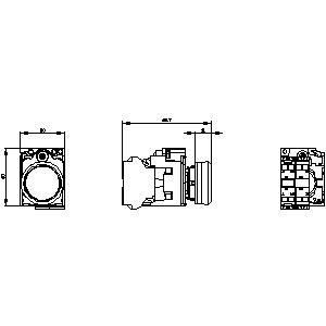 3SU1102-0AB70-3BA0 Пластиковая освещенная плоская кнопка мгновенная прозрачная пружина SIRIUS ACT полный блок кнопка